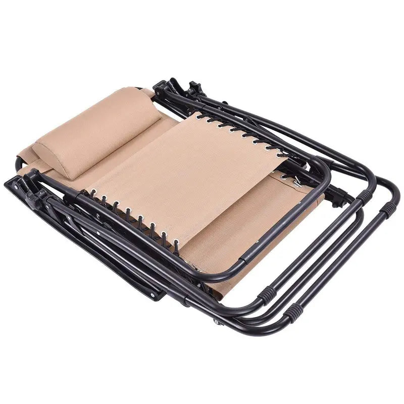 2-Piece Zero Gravity Patio Chairs – Folding Outdoor Recliners with Adjustable Positions