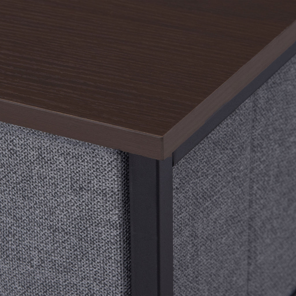 HOMCOM Kommode mit 7 faltbaren Stoffschubladen, Vlies, Metallgestell, 63,5 x 30 x 71 cm, Dunkelgrau