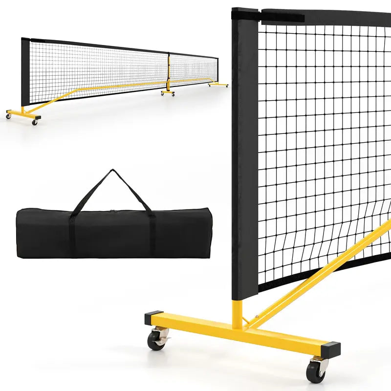 22-Foot Regulation Pickleball Net System – Powder-Coated Steel Frame with Adjustable Height and Weather-Resistant Net