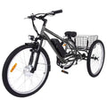 26-Inch Adult Electric Tricycle – 3-Wheel Fat-Tire Design, 7-Speed, 350W Motor, 36V 10Ah Removable Battery