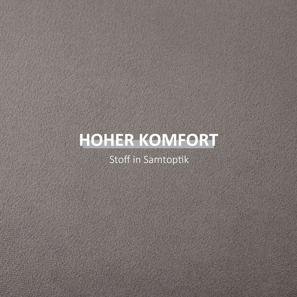 HOMCOM 2-in-1 Hocker in Samtoptik inklusive Stauraum und abnehmbaren Deckel Φ44 cm x 47,5 cm Grau