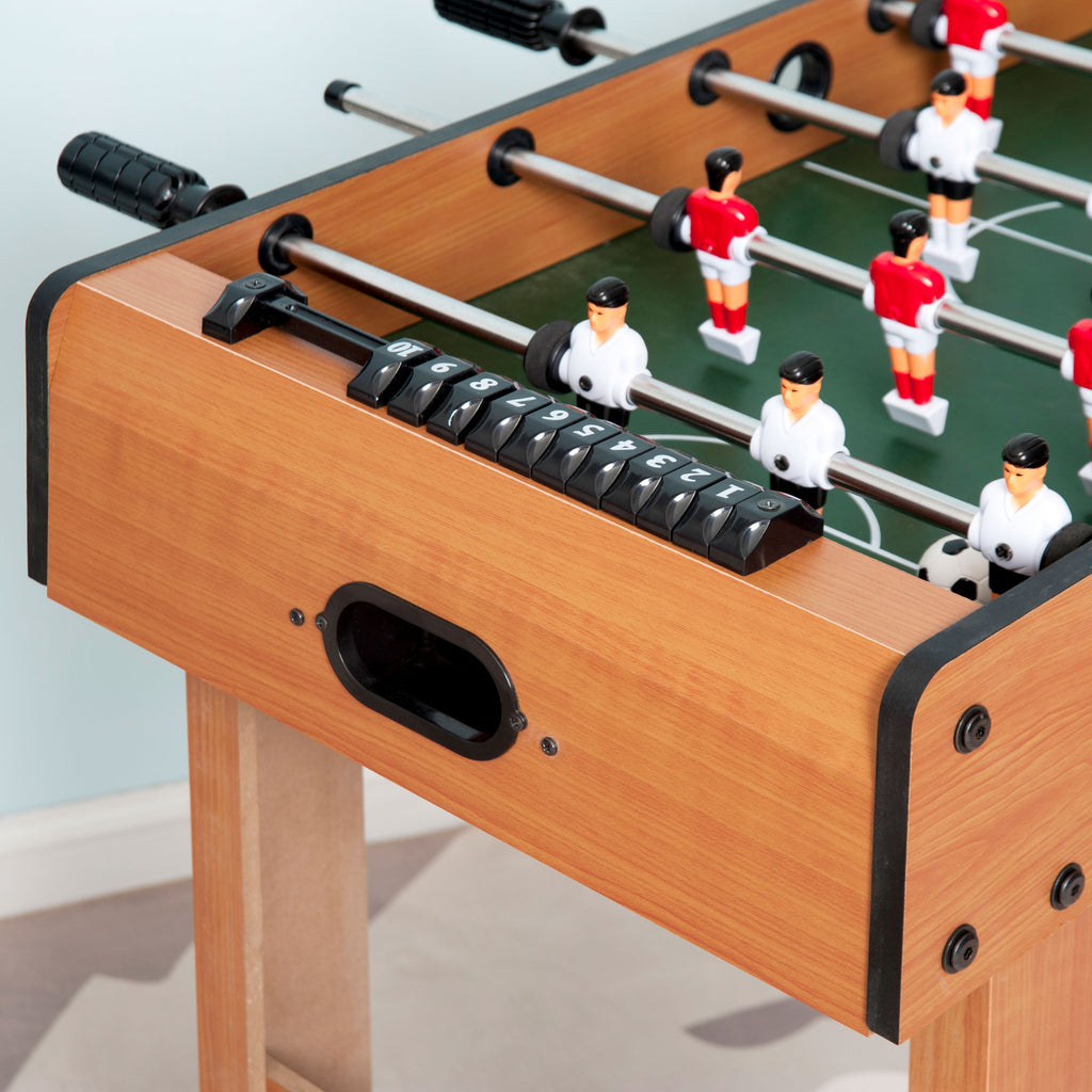 HOMCOM Professioneller Tischkicker für Kinder und Erwachsene mit Stangen aus MDF-Holz 92x46x78cm