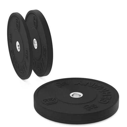 HQ Germany 50mm Vollgummi Bumper Plates - Gewichtsscheiben Set für Training ✨