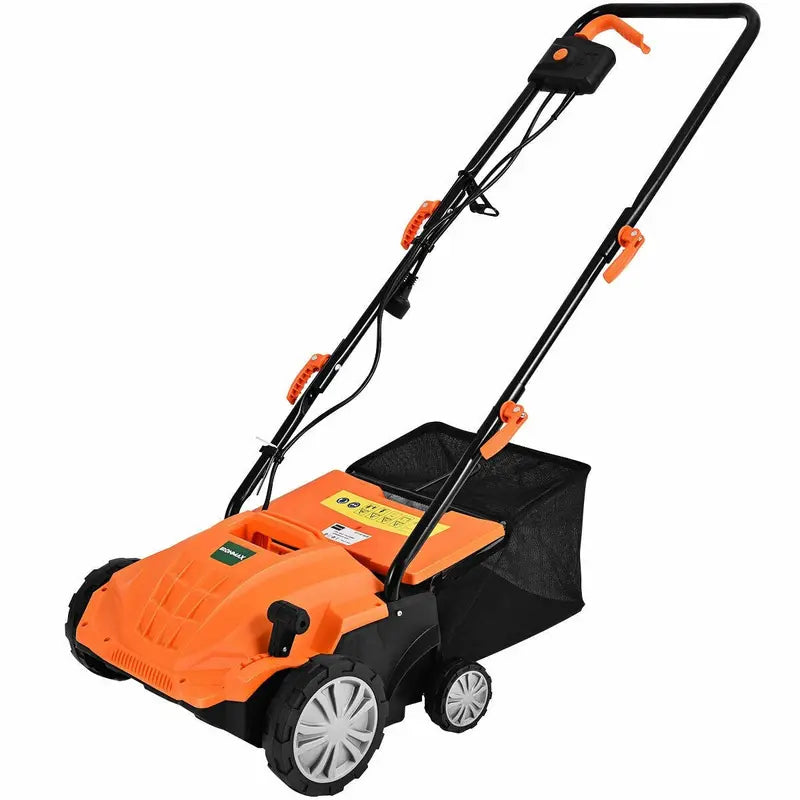 2-in-1 Electric Lawn Dethatcher & Weeder – 12-Amp, 3-Depth Adjustable Tool