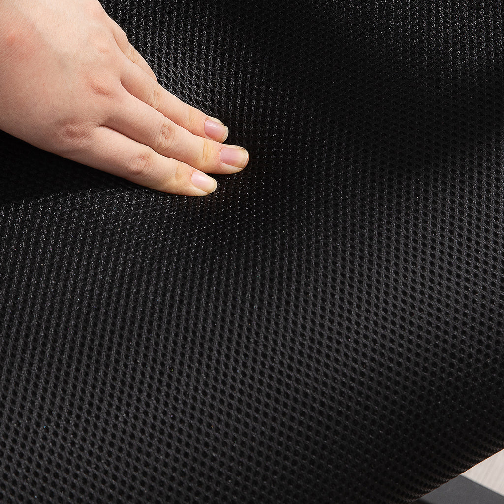 HOMCOM Bürostuhl mit Mesh-Rückenlehne, höhenverstellbar, bis 120 kg, Schwarz