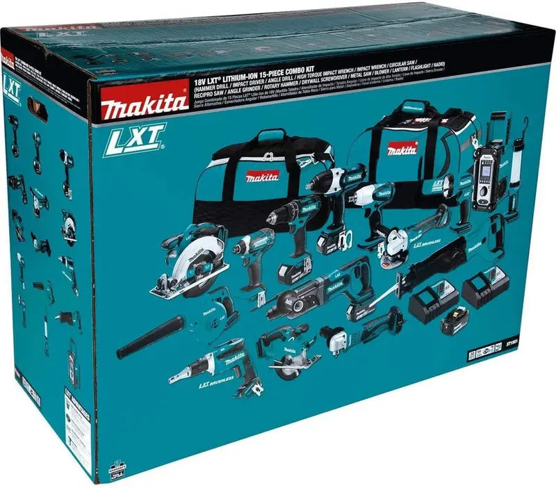 2025 15-Piece Professional Tool Combo Kit – Includes Fast-Charging Battery Pack & Multi-Function Accessories