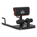 HOMCOM Sissy Squat Kniebeugentrainer Beintrainer Bauch-Gesäß-Trainer 3 in 1 Trainer verstellbar bis 120 kg Stahl Schwarz 50 x 97 x (44,5–56,5) cm