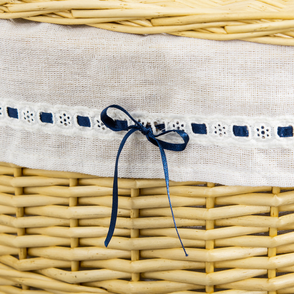 HOMCOM Wäschekorb aus Weide mit Deckel Wäschesammler mit Griff, herausnehmbarer Wäschesack, Laundry Baskets Wäschebox für Badezimmer Waschküche Schlafzimmer Natur