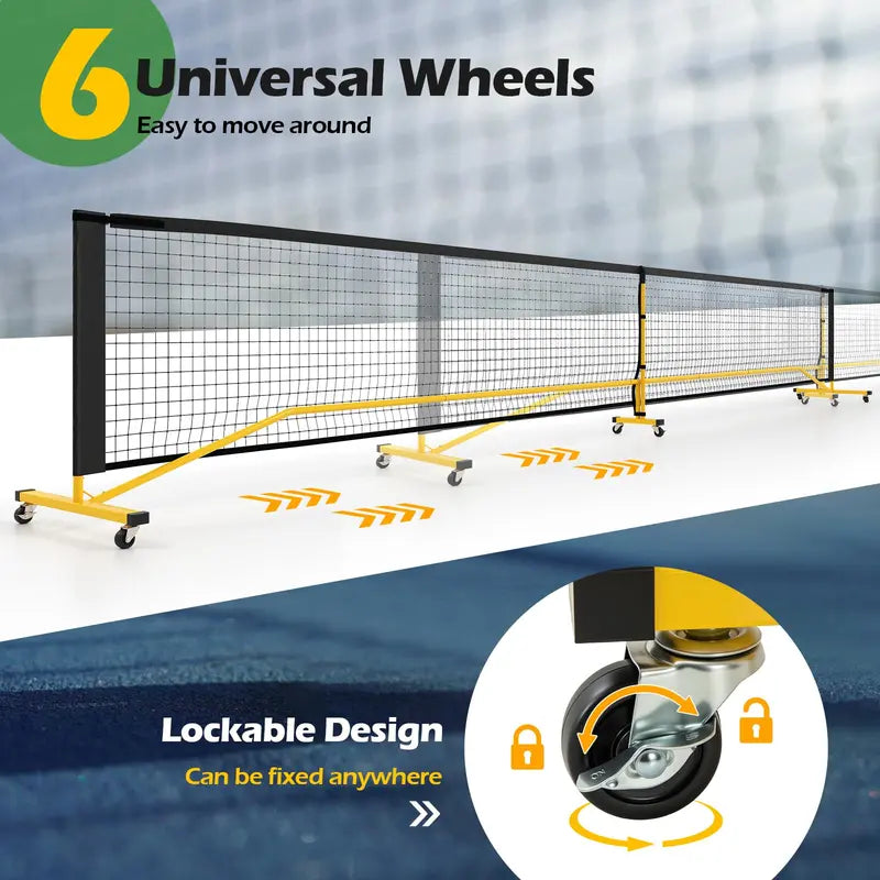 22-Foot Regulation Pickleball Net System – Powder-Coated Steel Frame with Adjustable Height and Weather-Resistant Net