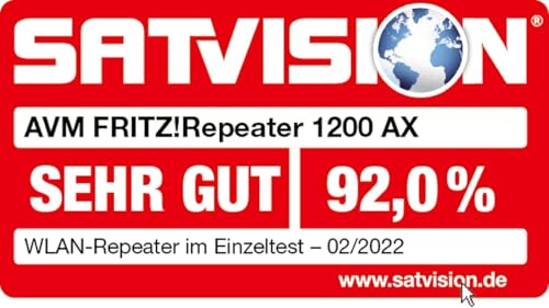 FRITZ!Repeater 1200 AX – Wi-Fi 6 Dualband Repeater mit bis zu 2.400 MBit/so