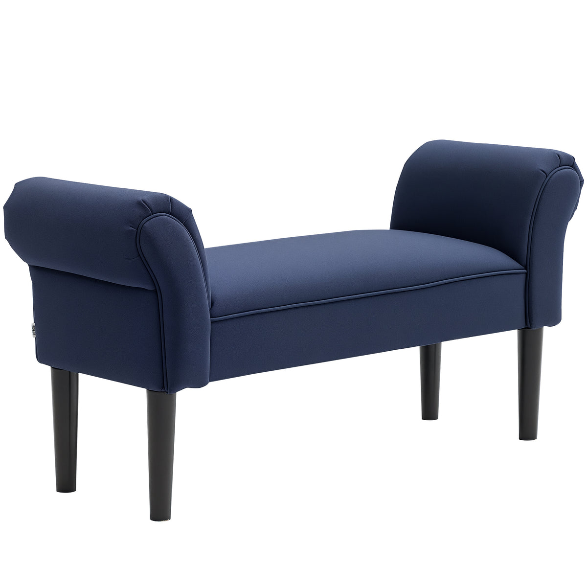 HOMCOM Gepolsterte Sitzbank für Schlafzimmer und Flur, bis 130 kg belastbar, 102 x 36 x 51 cm, Blau