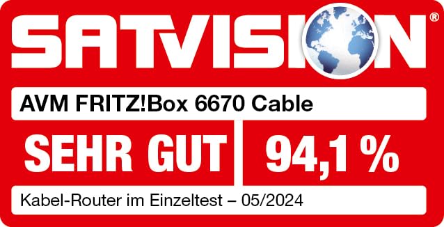 FRITZ!Box 6670 Cable – Wi-Fi 7 Kabelrouter mit DOCSIS 3.1, Zigbee & 2.5-Gbit-LANo