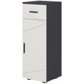 kleankin Badezimmerschrank, Badkommode, verstellbare Regale, bis zu 25 kg belastbar, Grau