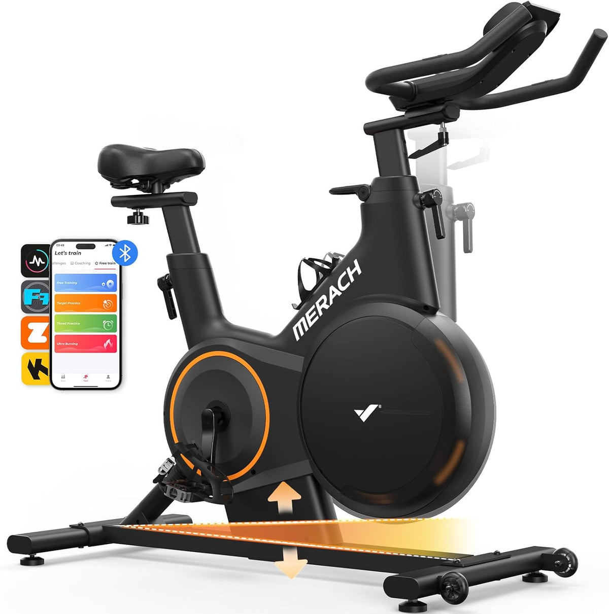 MERACH Heimtrainer: Leises Magnetrad mit App-Steuerung✨