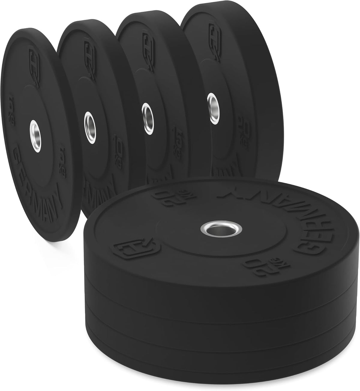 HQ Germany 50mm Vollgummi Bumper Plates - Gewichtsscheiben Set für Training ✨