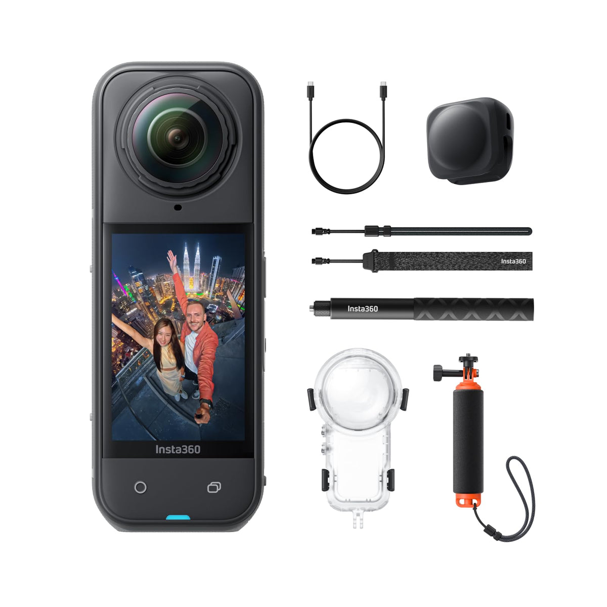 Insta360 X5 Essentials Bundle 360°-Kamera 8K – 2x 1/1.28" Sensor, FlowState, 15m wasserdicht, Schwarz