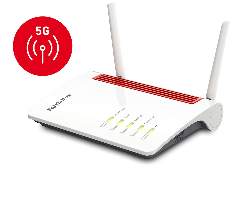FRITZ!Box 6850 5G – LTE/5G-Router mit WLAN AC+N, DECT, USB 3.0 & 4x LANo