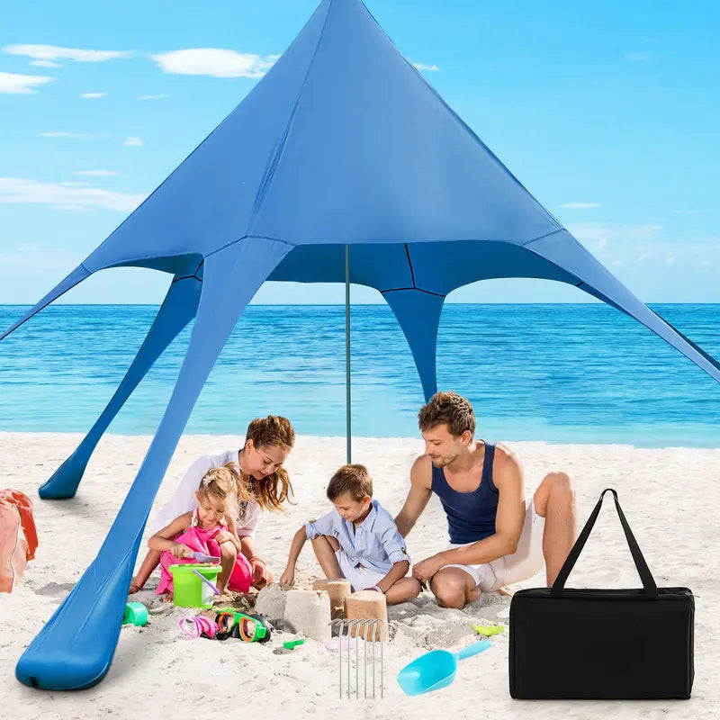 20×20 FT Beach Canopy – UPF50+ Sun Shade Tent with Aluminum Frame & Accessories