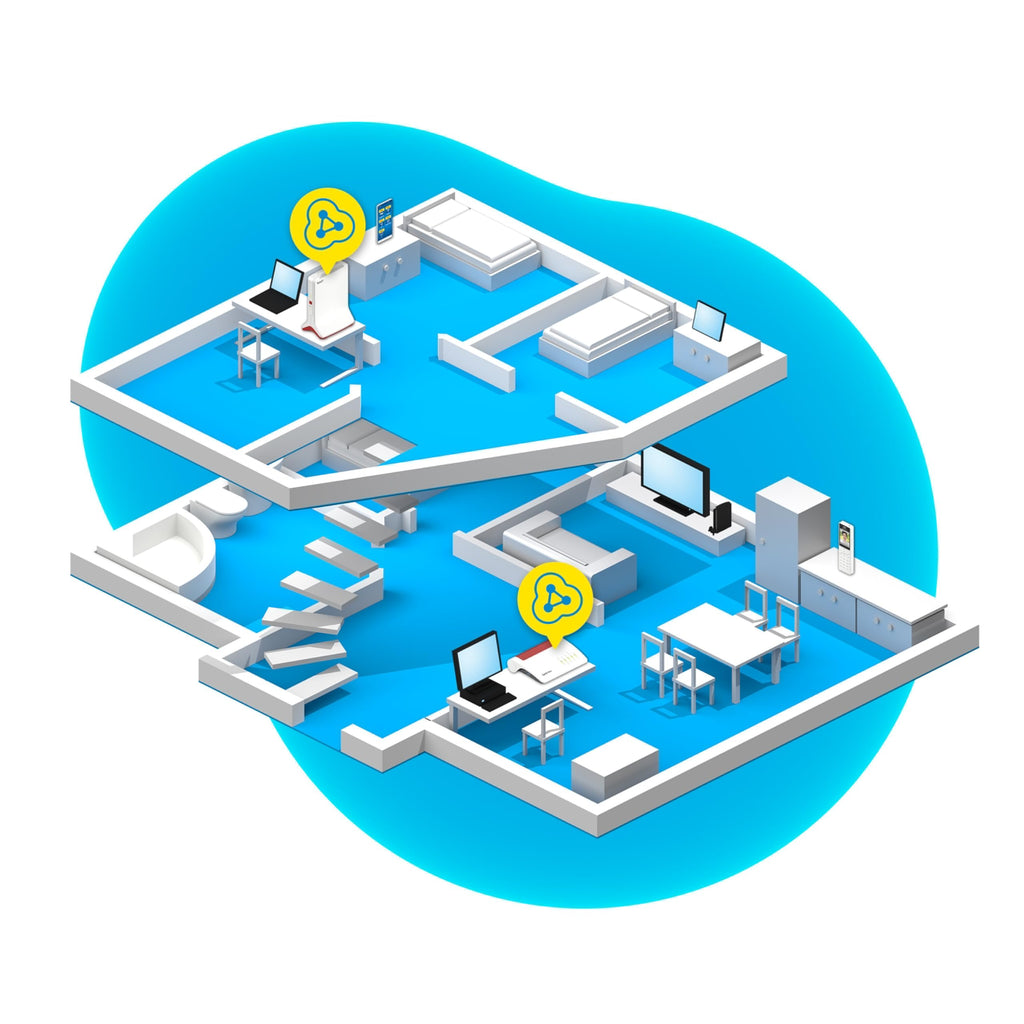 FRITZ!Repeater 6000 – Wi-Fi 6 Tri-Band Repeater mit bis zu 6.000 MBit/s & 2.5-LANo
