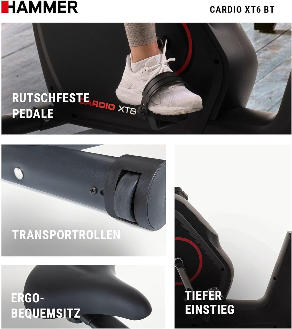 Hammer Cardio XT6/XT7 Ergometer Heimtrainer Fahrrad mit Bluetooth & App ✨