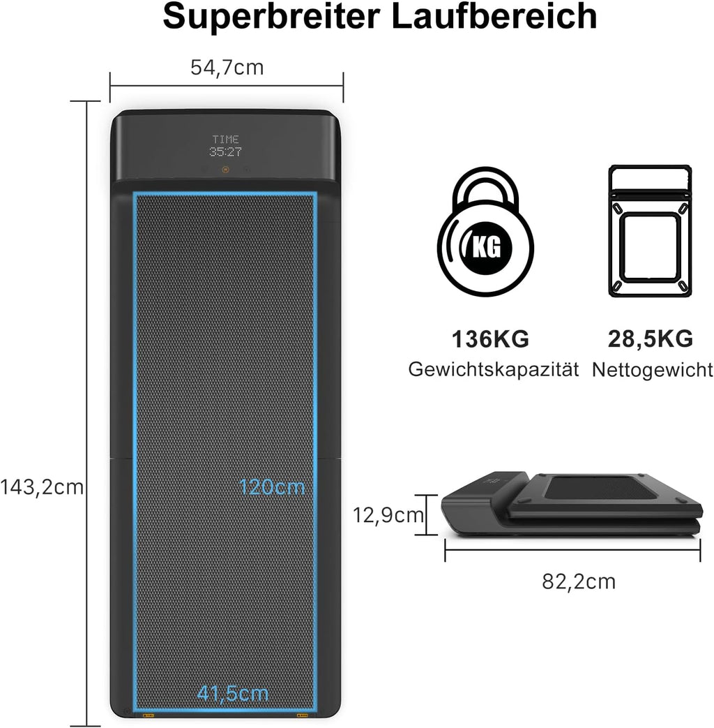 Kingsmith Klappbares Laufband: Für Büro & Zuhause mit LED‑Display