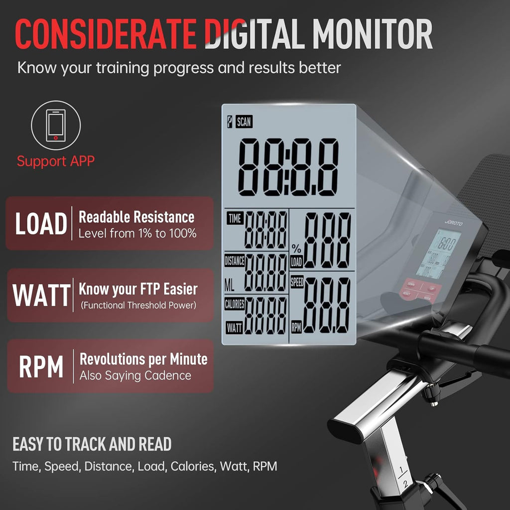 JOROTO X2: Leises Heimtrainer-Ergometer mit LCD-Monitor ✨