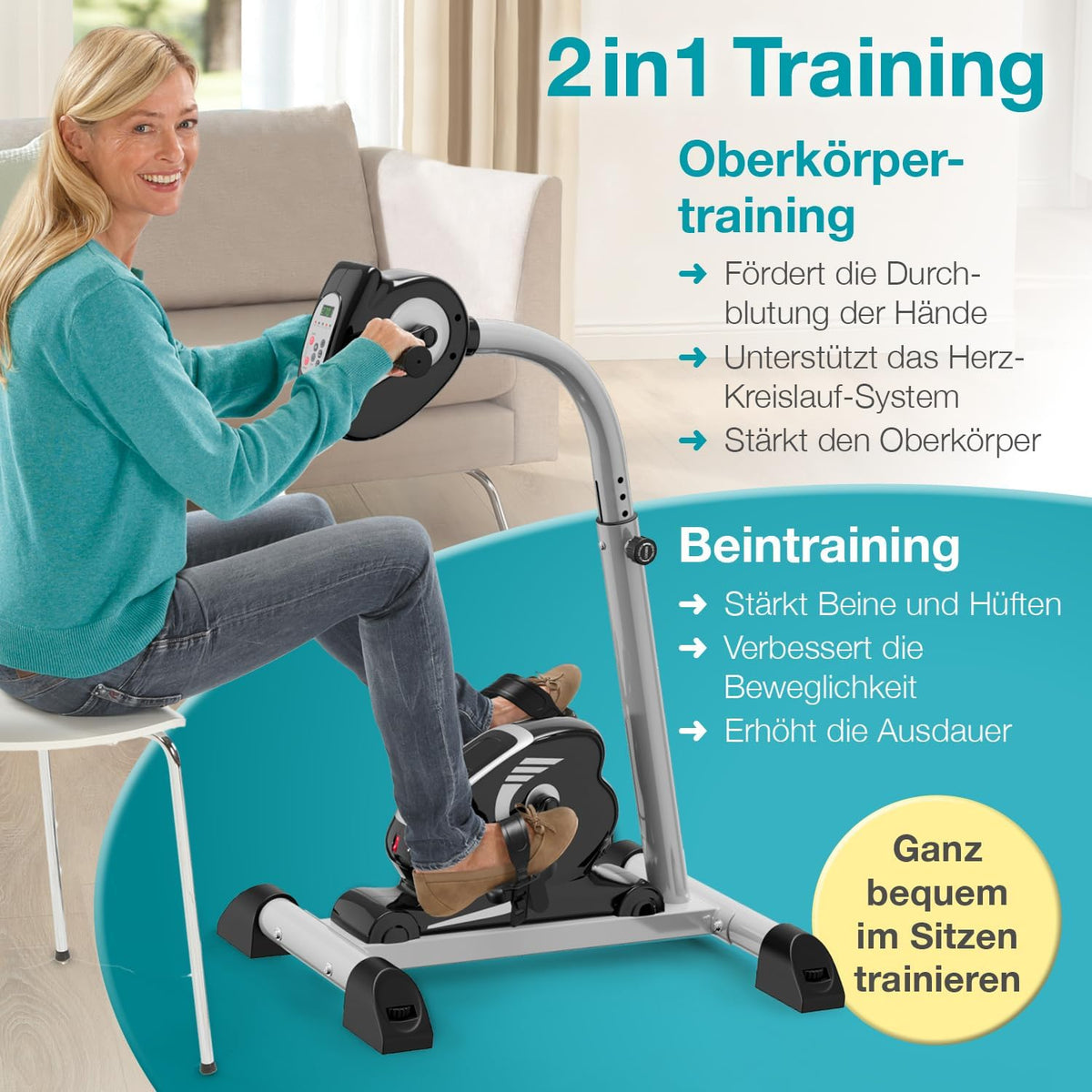 maxVitalis 2-in-1: Arm- und Beintrainer mit Motorunterstützung ✨