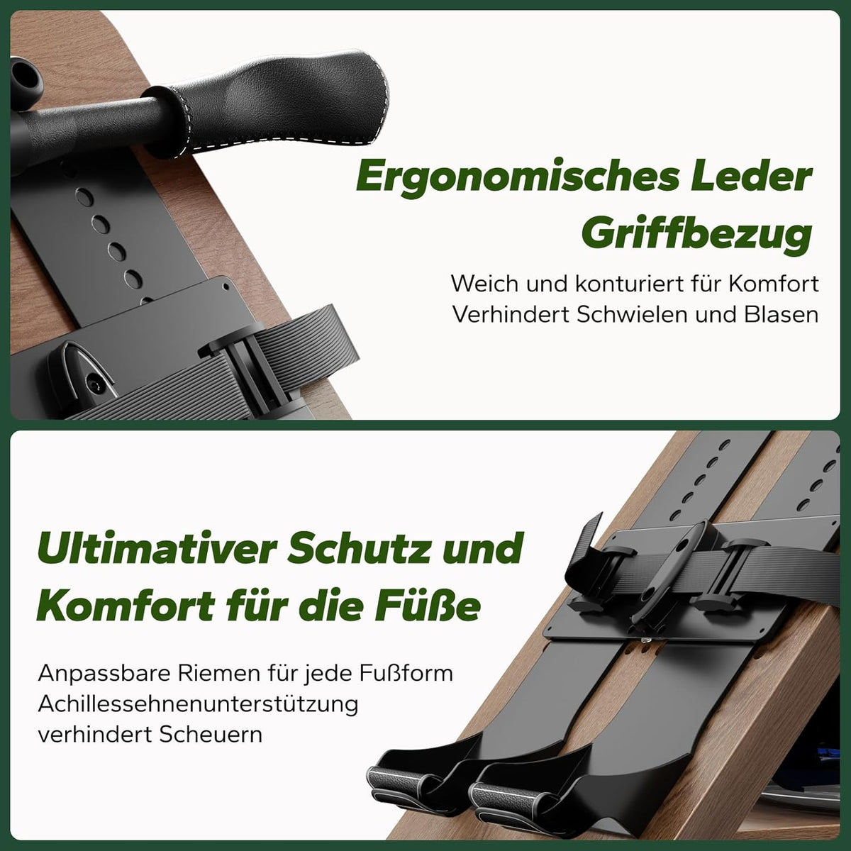 MERACH Wasser-Rudergerät aus Holz: Klappbar & interaktiv für Zuhauser