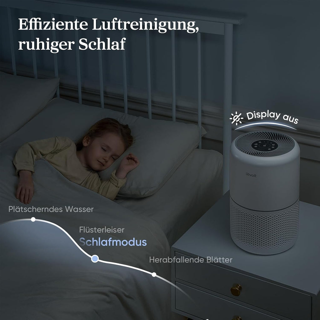Levoit Core 300S Smart Luftreiniger – HEPA 99,97%, Lasersensor, 20m² in 12min, 22dB, VeSync App, Weiß
