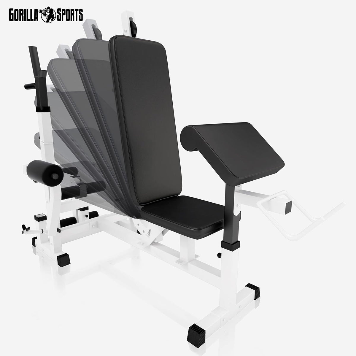 Gorilla Sports Hantelbank mit Gewichten, 170 cm Stange und Hantelset ✨