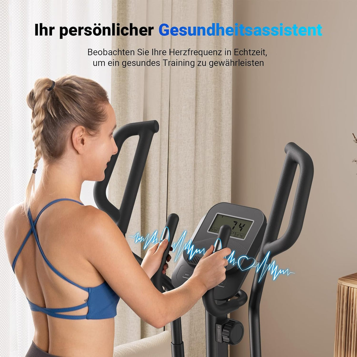MERACH Heimtrainer Crosstrainer: Leise, Magnetisch, App, 8 Stufen, 160KG Kapazität ✨