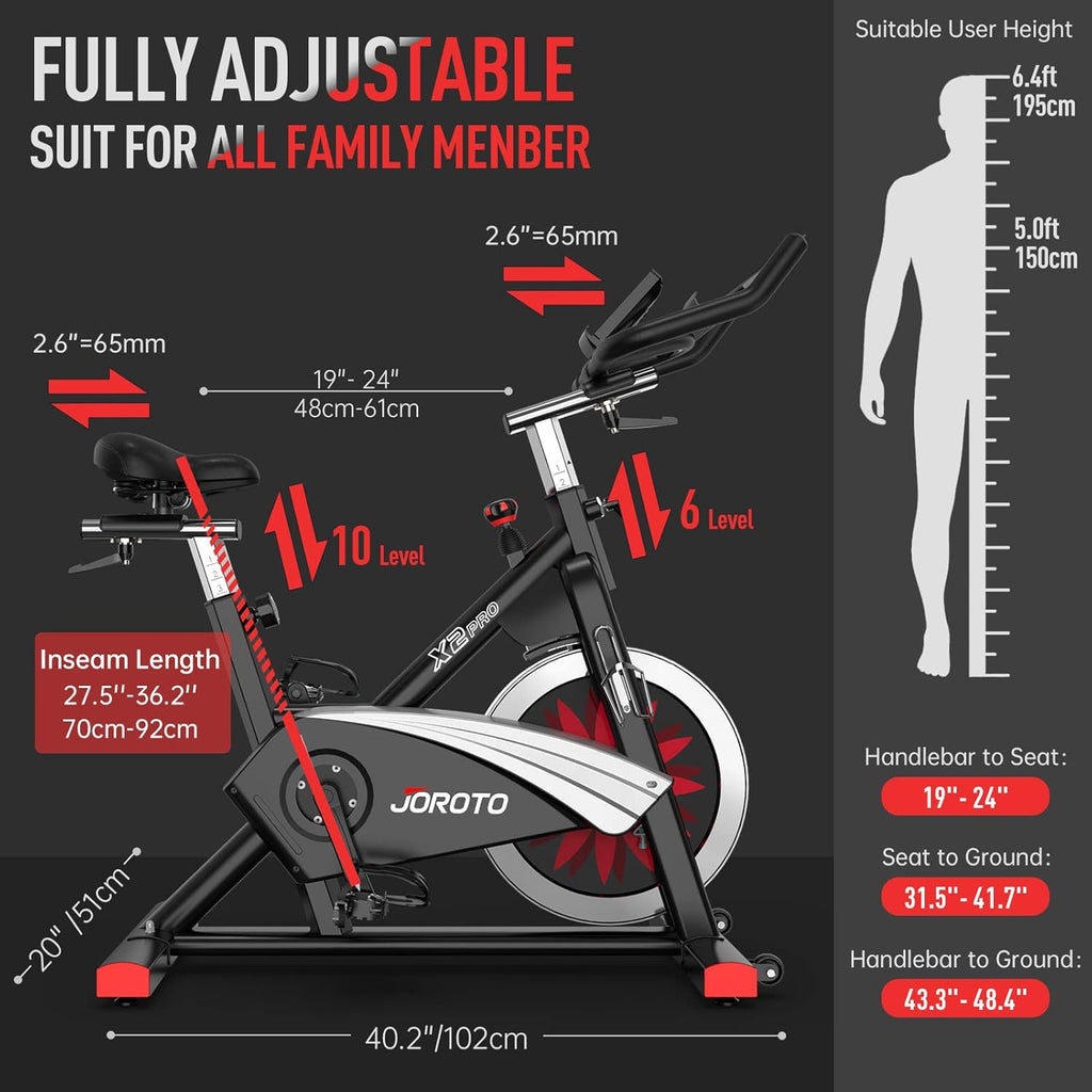 JOROTO X2: Leises Heimtrainer-Ergometer mit LCD-Monitor ✨