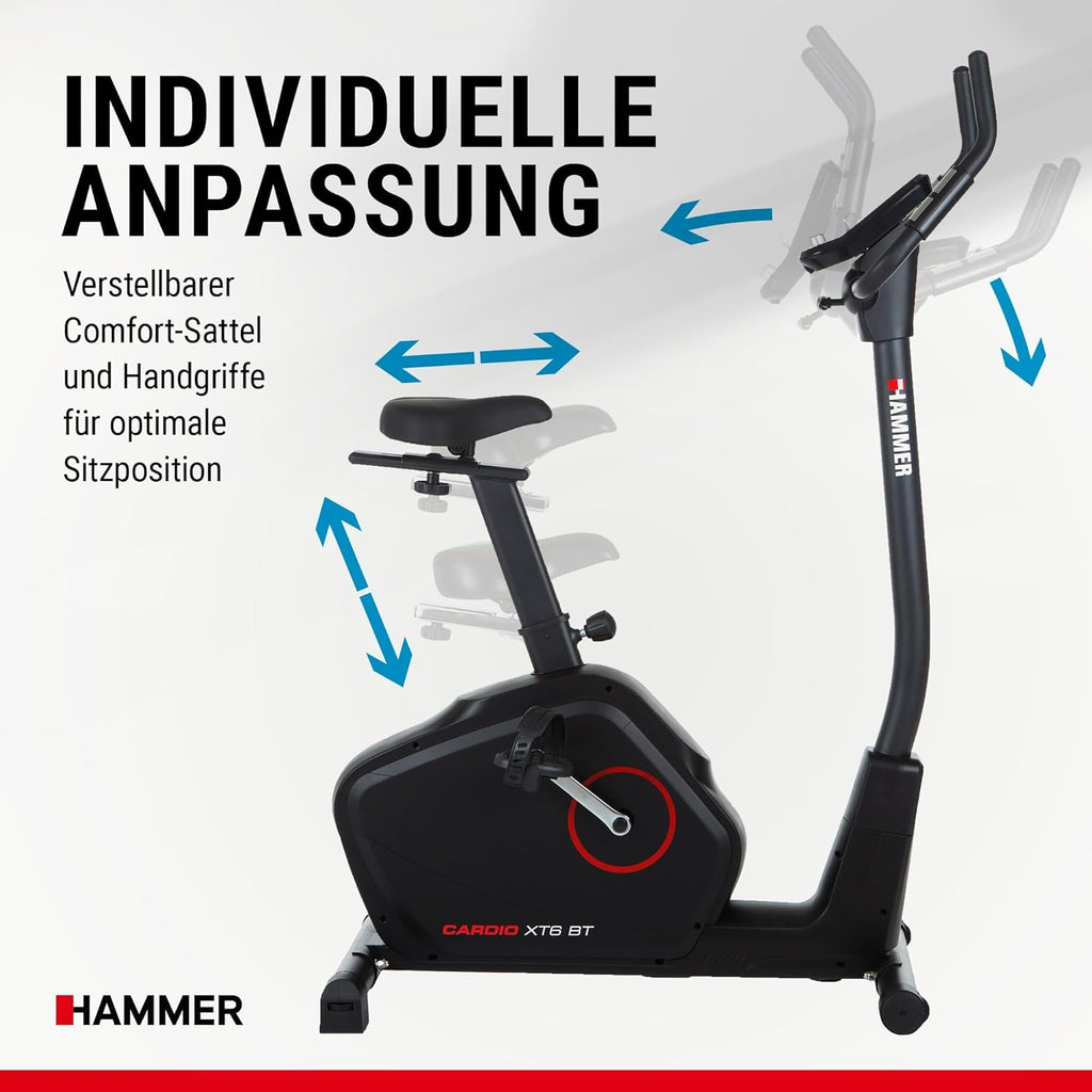 Hammer Cardio XT6/XT7 Ergometer Heimtrainer Fahrrad mit Bluetooth & App ✨