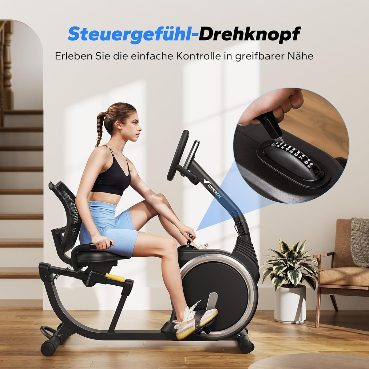 MERACH Recumbent Exercise Bike for Home Cardio Workout with Bluetooth ✨
