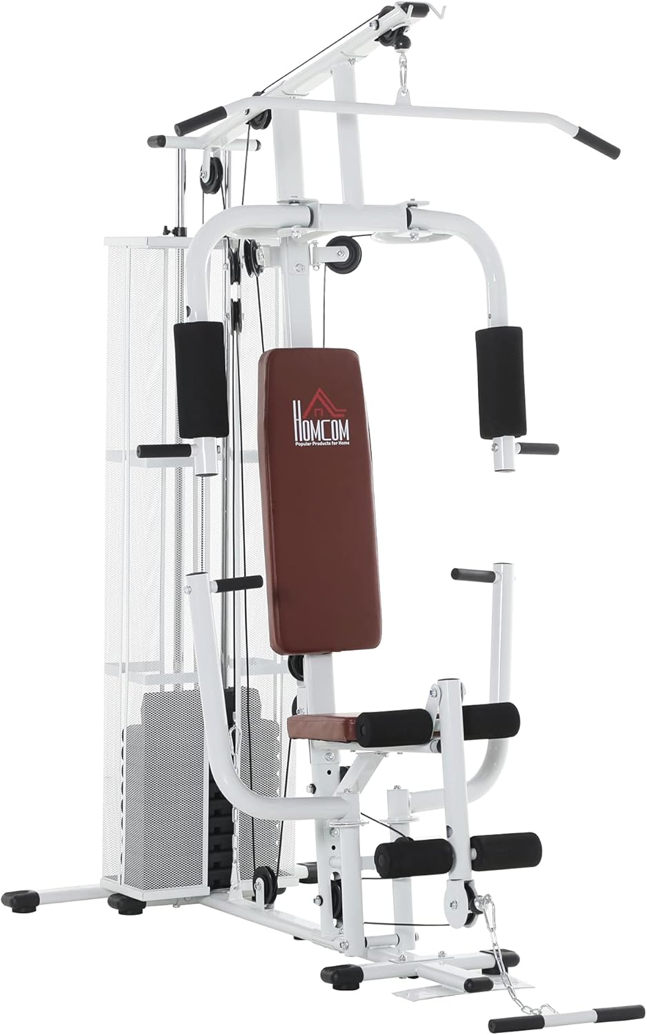 HOMCOM Multistation: Kraftstation mit Latzug, Butterfly & 45 kg Gewichten ✨