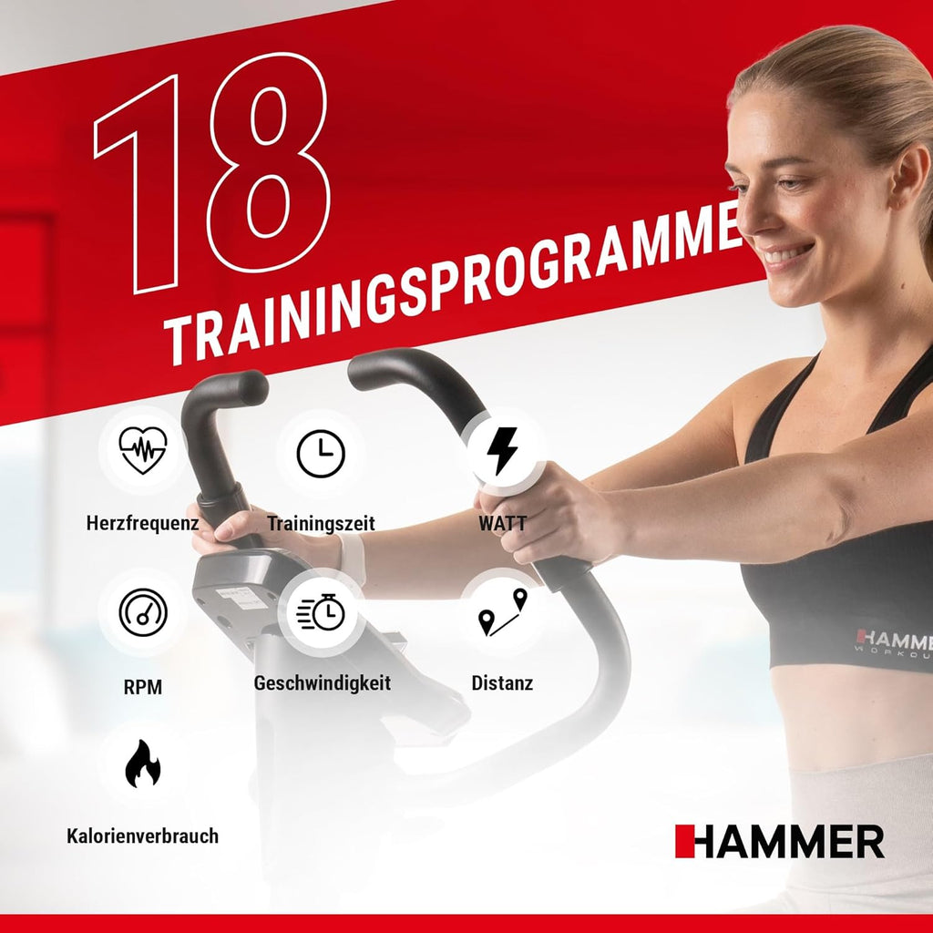 Hammer Cardio XT6/XT7 Ergometer Heimtrainer Fahrrad mit Bluetooth & App ✨