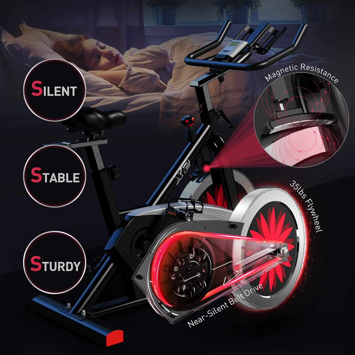 JOROTO X2 Pro: Heimtrainer mit Magnetwiderstand & LCD-Monitor ✨