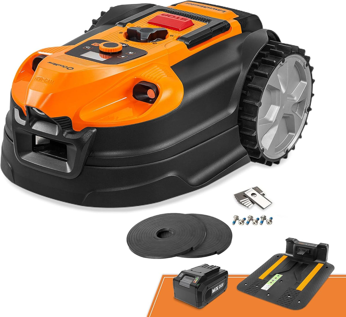 LawnMaster VBRM18AMID4R Mähroboter 800 m², ohne Kabel, WiFi & App