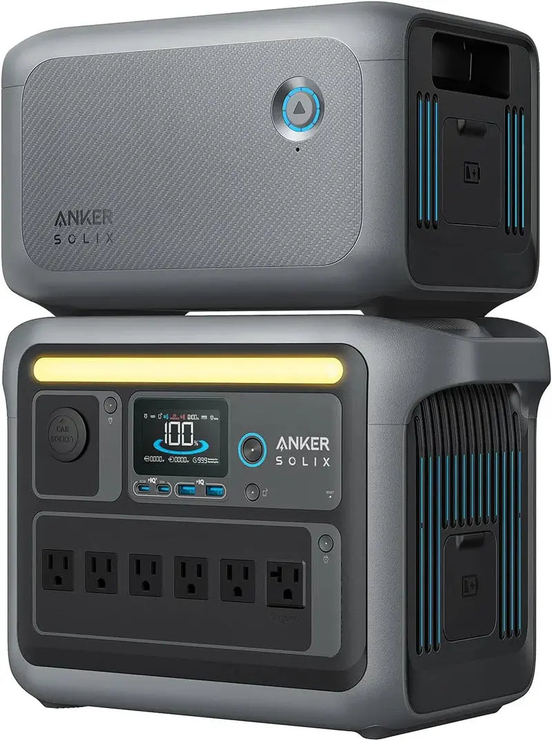 1800W Portable Solar Generator – 1056Wh LiFePO4 Battery, 2400W Peak, Rapid 58-Minute Recharge