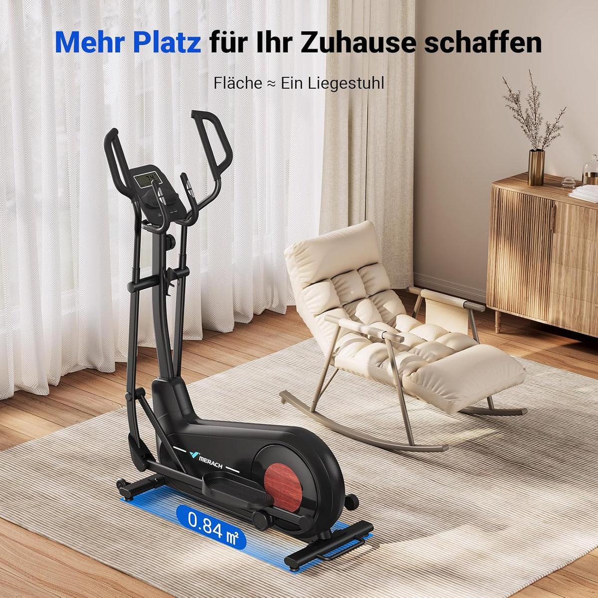 MERACH Heimtrainer Crosstrainer: Leise, Magnetisch, App, 8 Stufen, 160KG Kapazität ✨