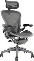 Herman Miller Aeron Classic Bürostuhl Größe B, Generalüberholt, Ergonomisch, Schwarz