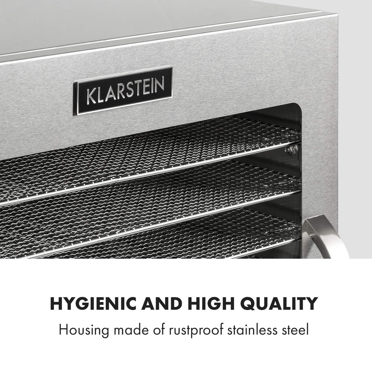 Klarstein Dörrgerät, Dörrautomat für Gemüse, Obst, Pilze & Fleisch, 1500W Edelstahl-Dörrautomat, Trockenautomat mit 16 Metallgitter, Dörrgerät mit 24H Timer & Touch-Display, Food Dehydratoro