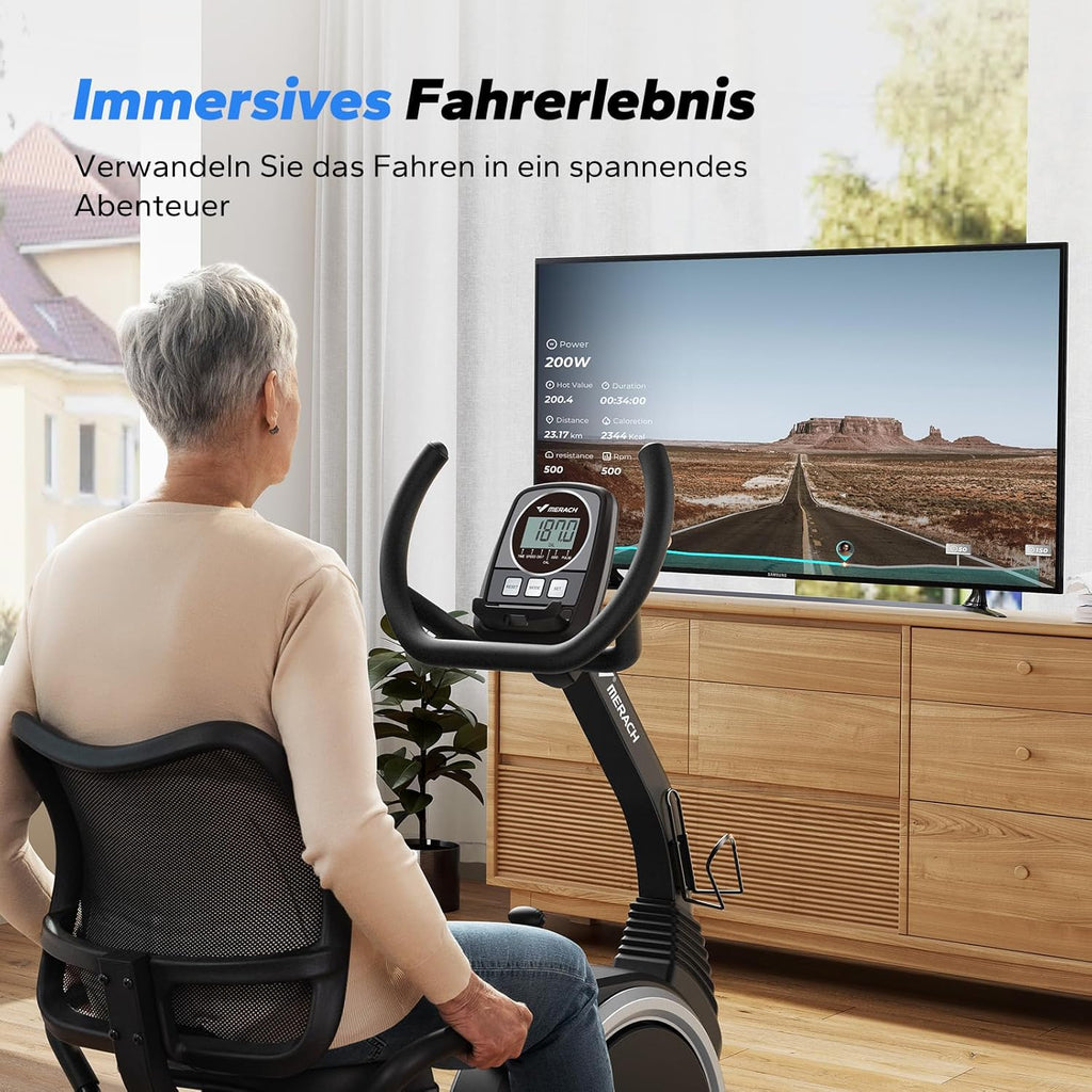 MERACH Recumbent Exercise Bike for Home Cardio Workout with Bluetooth ✨