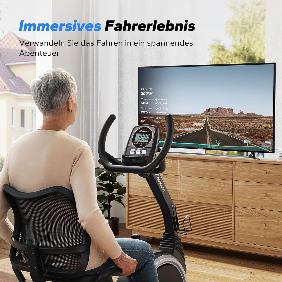 MERACH Recumbent Exercise Bike for Home Cardio Workout with Bluetooth ✨