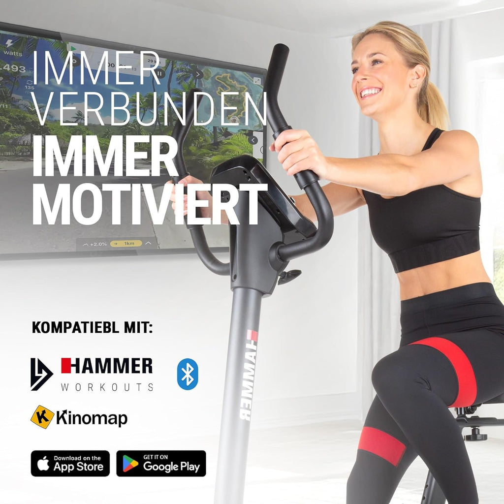 Hammer Cardio XT6/XT7 Ergometer Heimtrainer Fahrrad mit Bluetooth & App ✨
