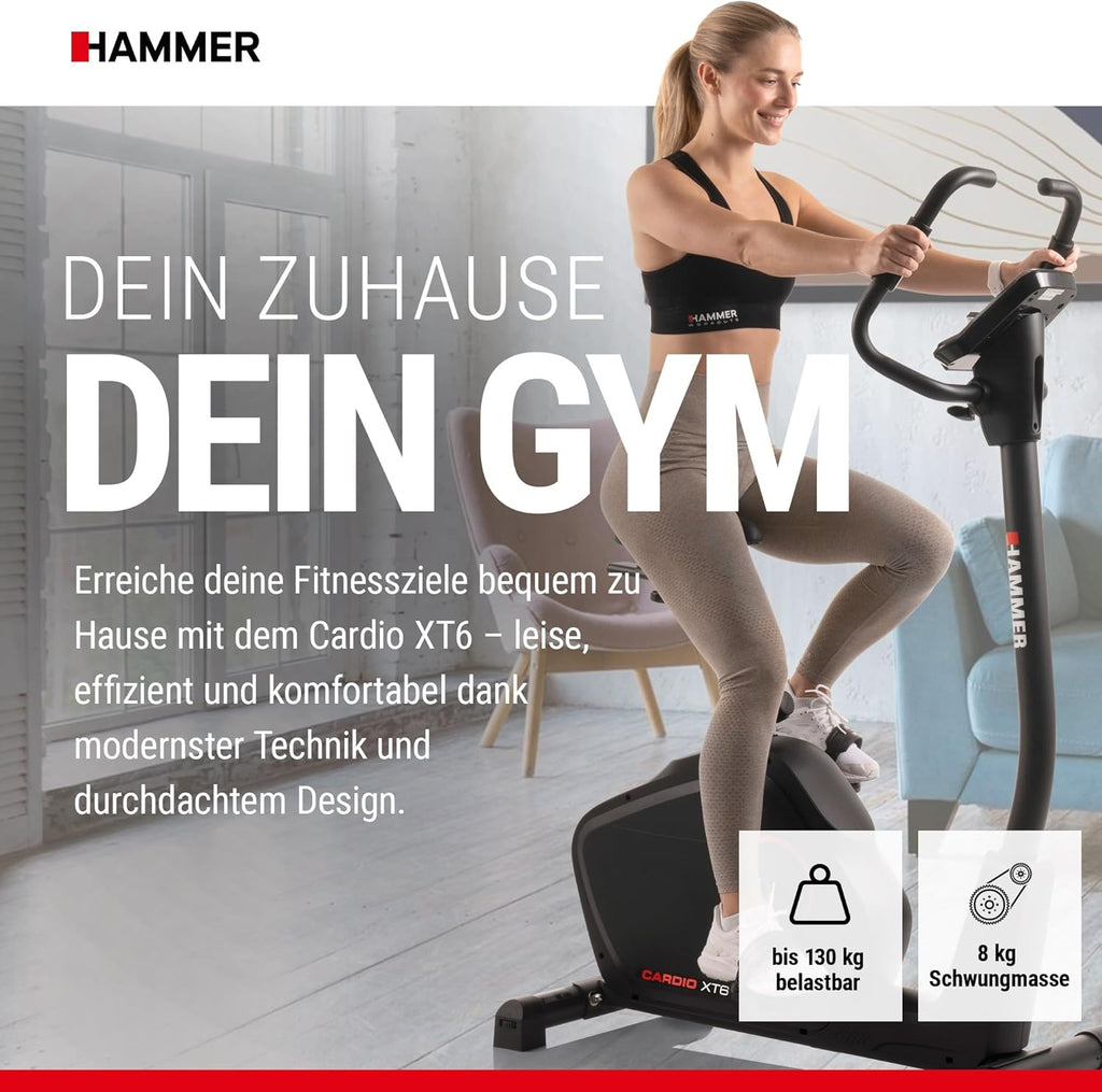 Hammer Cardio XT6/XT7 Ergometer Heimtrainer Fahrrad mit Bluetooth & App ✨