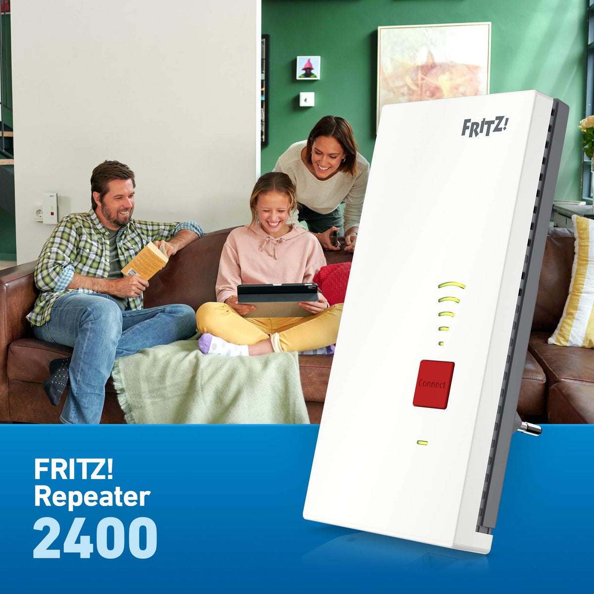 FRITZ!Repeater 2400 – Dual-WLAN AC+N Repeater mit bis zu 1.733 MBit/s & LANo