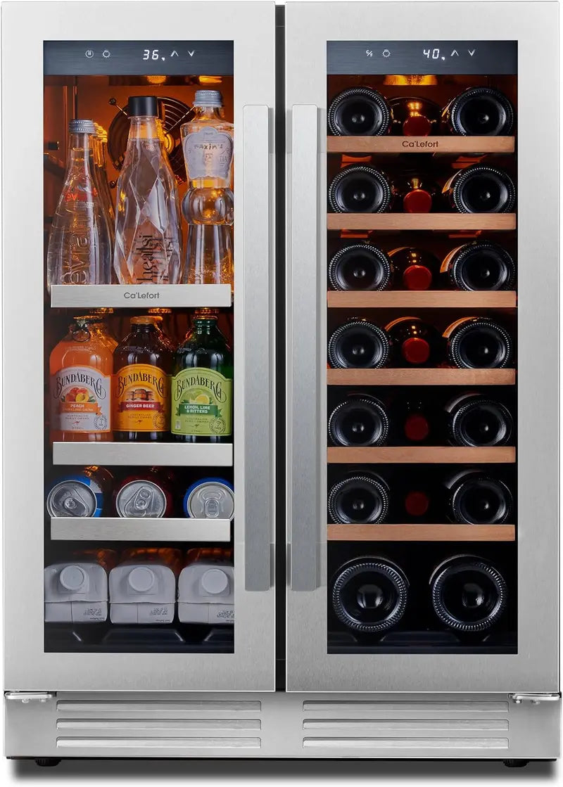 24-Inch Smart Dual-Zone Wine Refrigerator – 46-Bottle Capacity, Touchscreen Control, 40–65°F Range