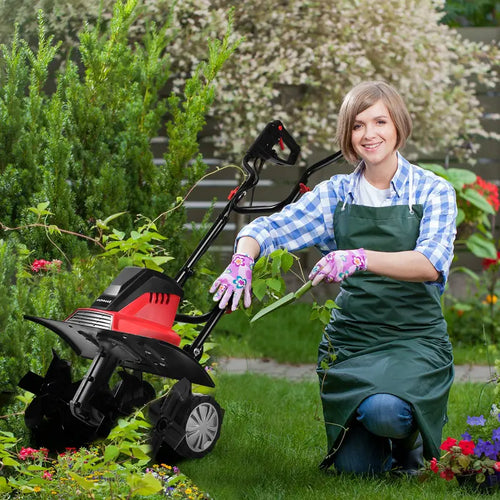 17-Inch Corded Electric Tiller & Cultivator – 13.5 Amp Motor with 9-Inch Tilling Depth