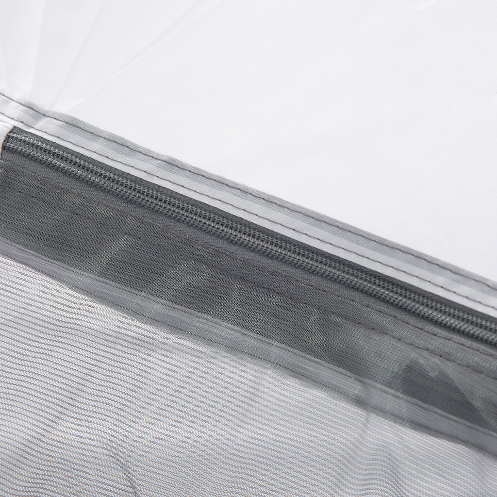 Outsunny Campingzelt 2-3 Personen wasserdichtes leichtes belüftetes Dôme-Zelt 2 Türen Fenster Glasfaser-Polyester PE Grau
